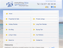 Tablet Screenshot of everythingibiza.com
